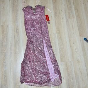 Dancing Queen Womens Pink Sleeveless Sequined Dress Size Medium
